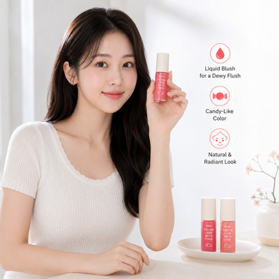 APIEU The Pure Candy Water Cheek Blush 4.5ml(0.15oz) #01 Peach