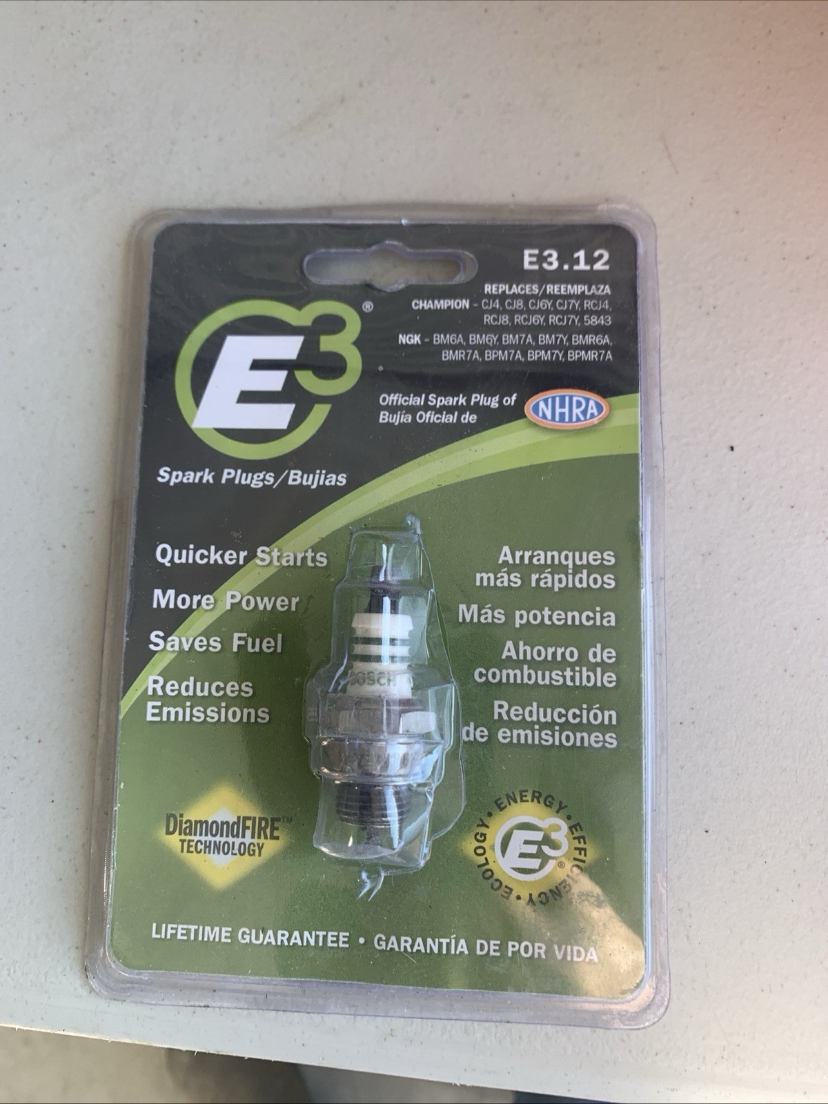 E3.12 Replacement For NGK - 5950 - Spark Plugs, BPM6F Lifetime Guarantee