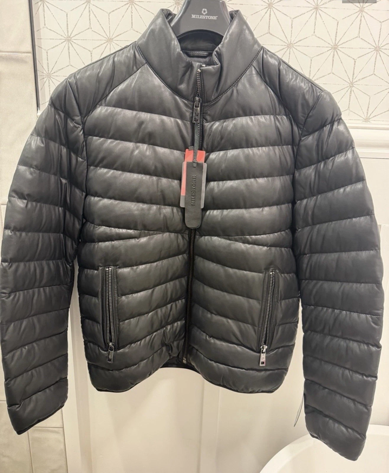 Milestone MS Hendrik Men’s Black Quilted Puffer Jacket Size M EU 50 NWT - product detail image 2