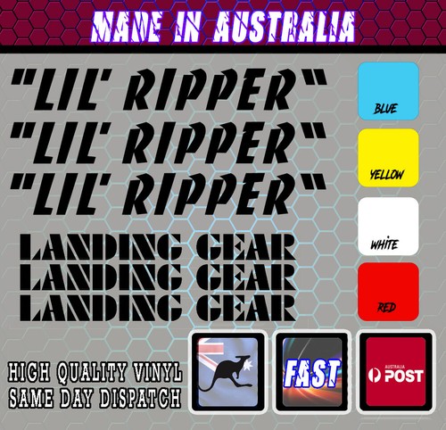 SE LIL Ripper Style Frame Decals - Inc landing gear Fork Decal | eBay ...