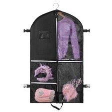 Clear Dance Costume Garment Bag for Dancers,Kids 40" 1 Pack Upgrade Black