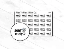 2565~~Sort Receipts Planner Stickers.
