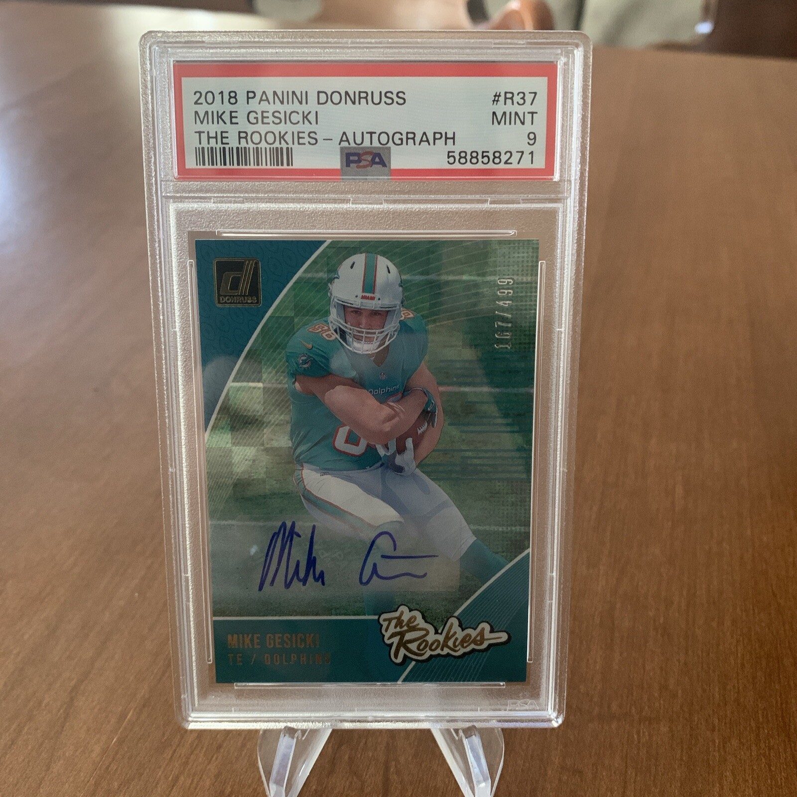 Mike Gesicki Panini Donruss the Rookies #R37 Autograph