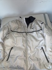 Vintage Nike Feather Down Puffer Jacket Full Zip Sz L Swoosh