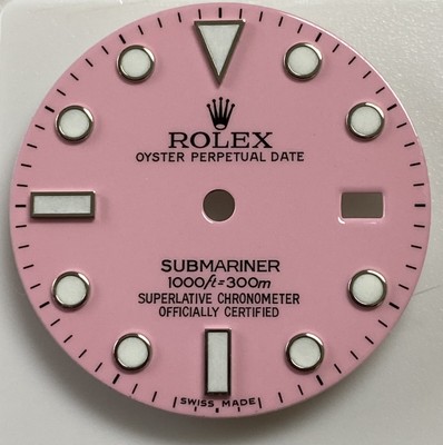 Refined Rolex Submariner Pink Dial For Steel Models Custom Made Cal 3135 Ebay