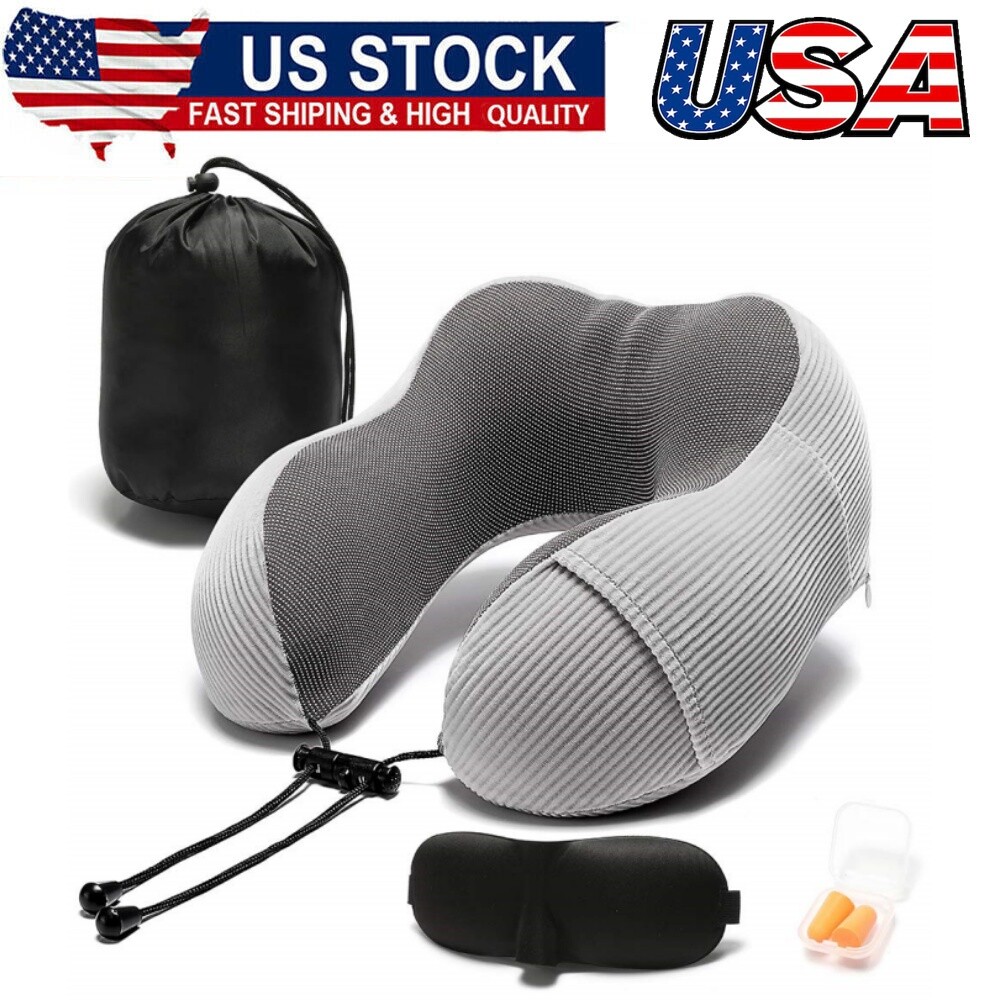 Travel Pillow,Memory Foam Neck Pillow with360Degree Head Support Airplane Pillow