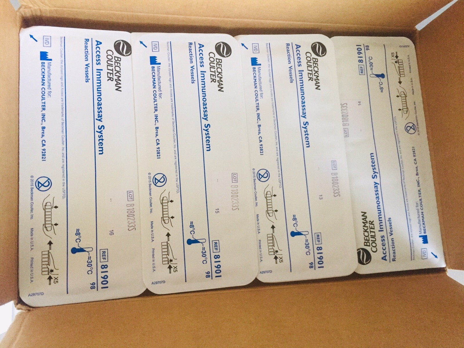 BECKMAN COULTER Access Immunoassay System (REF 81901) Reaction Vessels