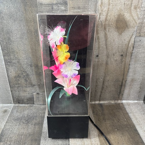 Fiber Optic Flower Lamp Music Box VTG 1984 Yirng Shehng YS335M