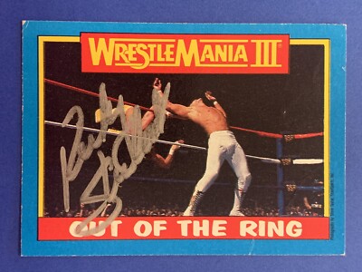 RICKY “THE DRAGON” STEAMBOAT HOF Signed 1987 Topps WWF #65