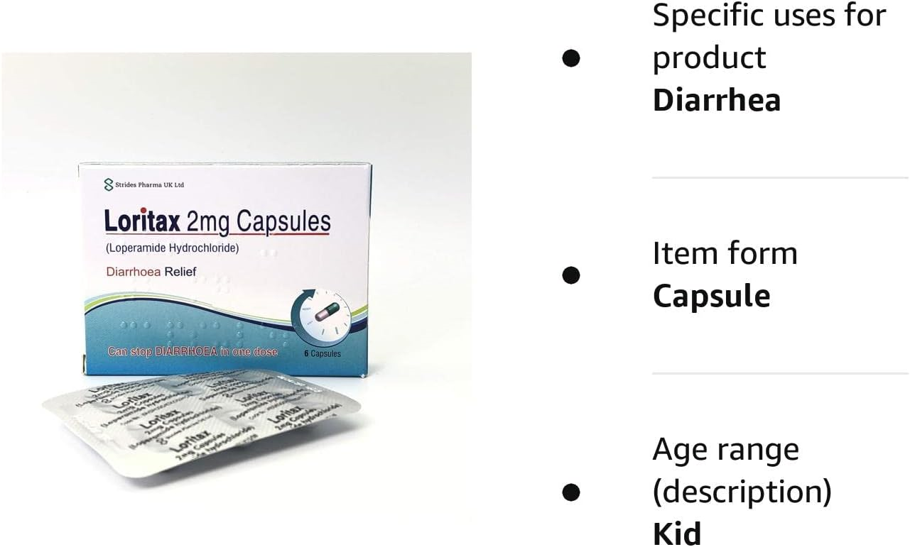 Diarrhoea Relief 2mg Capsules Loperamide Hydrochloride Tablets 36