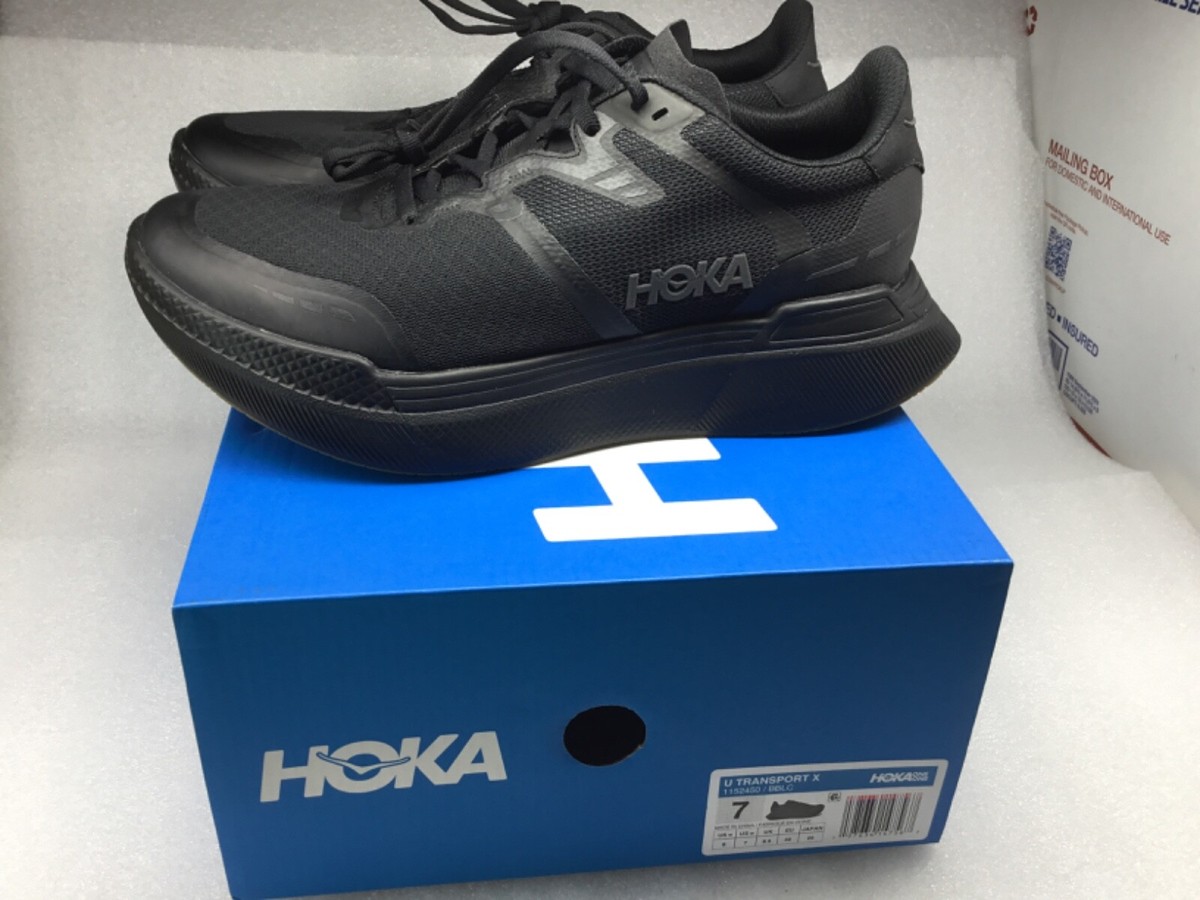 New U HOKA TRANSPORT X Shoes BLACK 1152450 BBLC /Women's 8 / Men's