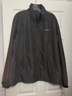 TOMMY HILFIGER REGATTA JACKET WINDBREAKER ARMY GREEN MENS L Water Resistant