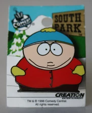 RARE VINTAGE 1998 SOUTH PARK ENAMEL PIN ERIC CARTMAN COMEDY CENTRAL NEW !