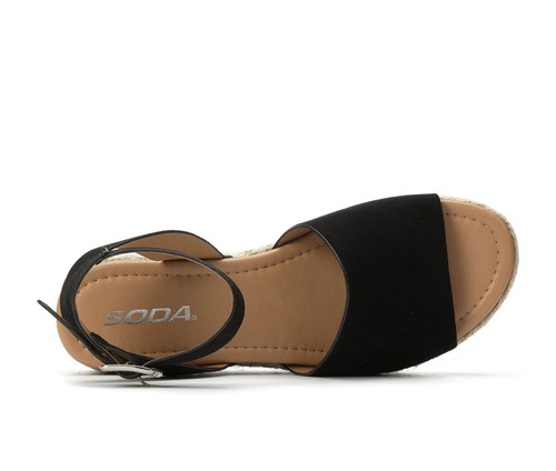 Soda Topic Open Toe Buckle Ankle Strap Espadrilles Flatform Wedge Casual Sandal - Picture 7 of 7