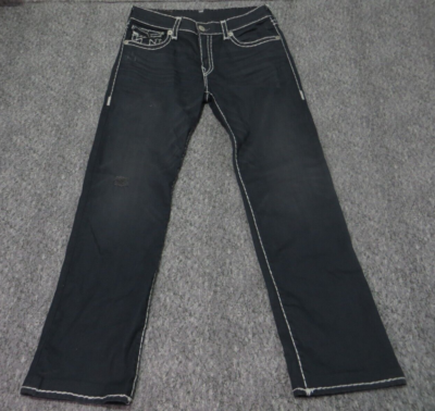 True Religion Ricky Rope Stitch Jeans Mens 34 Relaxed Straight