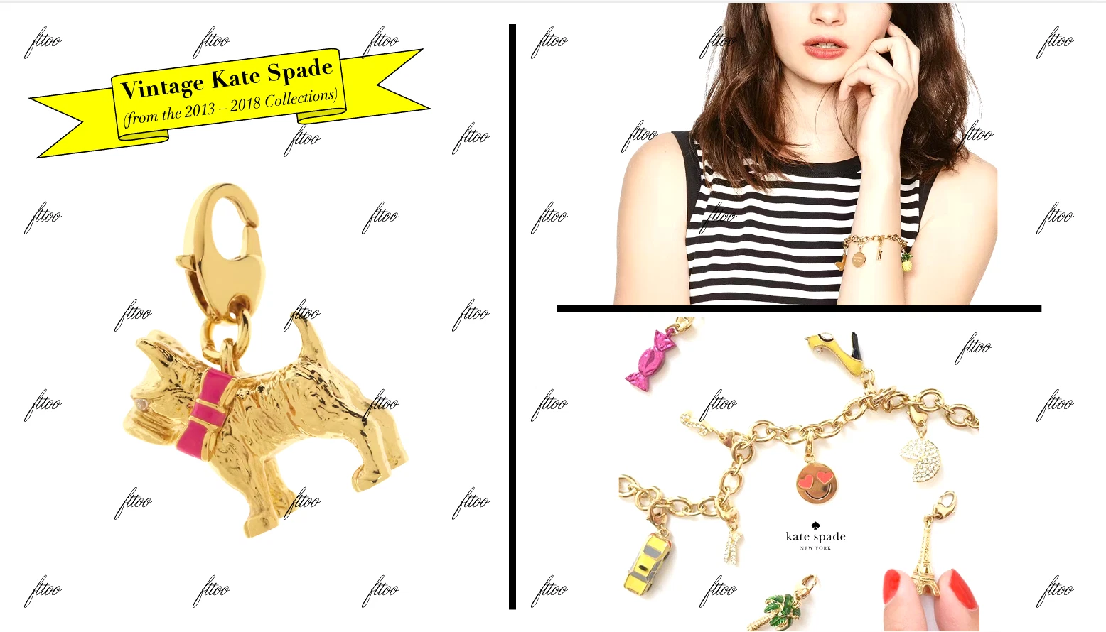 CIONDOLO CANE KATE SPADE COME AFFASCINANTE BRACCIALE SHAGGY CLAUDE MA CHERIE LOVE TERRIER