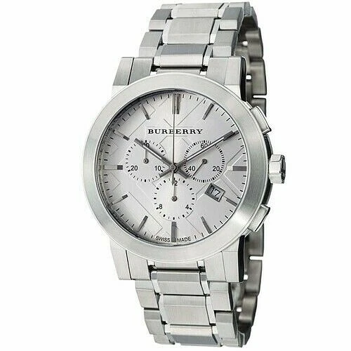 Nuovissimo Orologio Uomo Burberry The City BU9350 Acciaio Inox Quadrante Cronografo