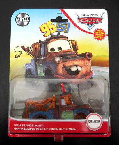 Disney Pixar Cars Team 95 And 51 Mater Deluxe Diecast By Mattel Minor Card Wear - Picture 1 of 7