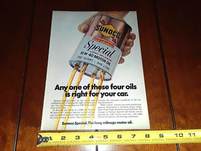1972 SUNOCO OIL ORIGINAL AD