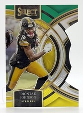 2023 Panini Select Green & Yellow Premier Die-Cut #124 Diontae Johnson Steelers