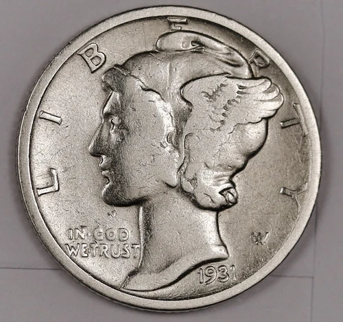 Photo of a 1931-S Mercury Dime from an eBay sale