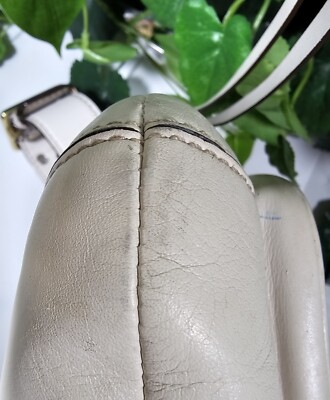 Coach Legacy Signature Ivory and Beige Shoulderbag Handbag Rare