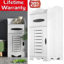 Dayplus Storage Cabinet Unit Free Standing Cupboard Wood Small White Home Bath