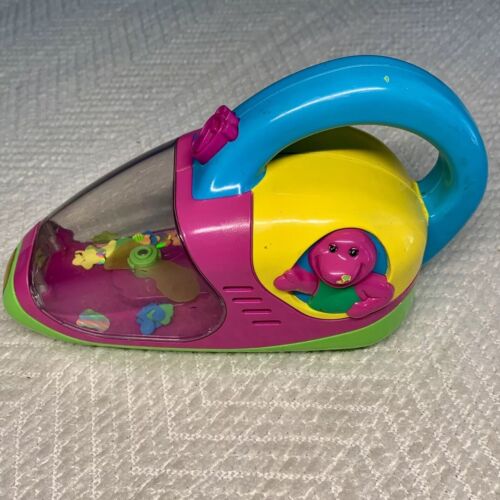 RARE 2003 Barney Handheld Toy Vacuum “Let’s Clean Up Together” By Mattel - READ - Picture 2 of 7