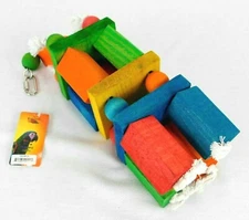 Caitec Paradise Parrot 13" Wood Block Bird Chew Toy M00122