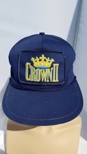 Vintage Crown II Strapback Patch Hat Cap K-Brand USA Made Blue