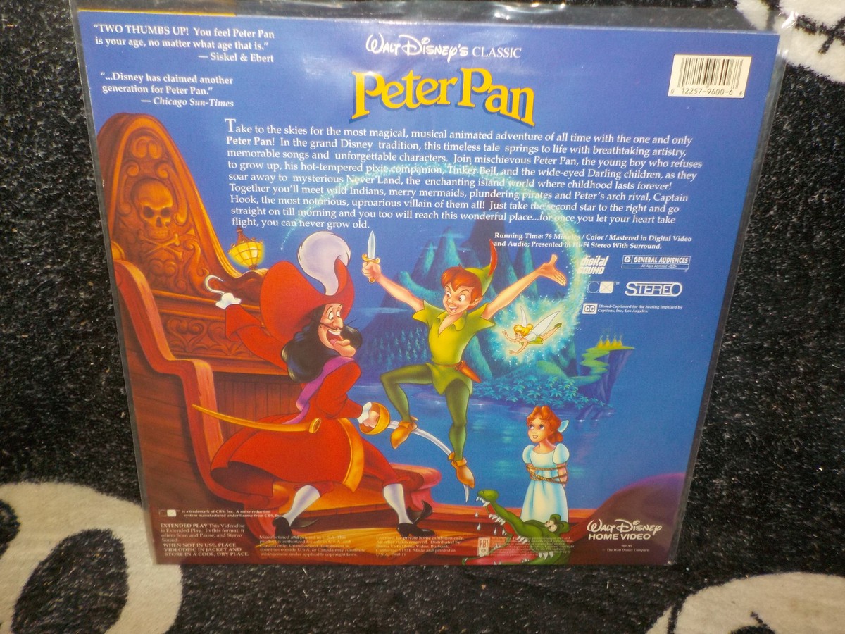 Peter Pan Laserdisc LD Disney Free Ship $50 | eBay