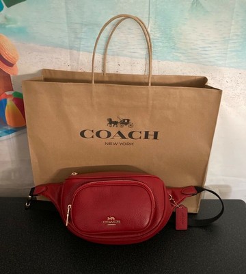 coach fanny pack red