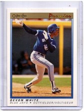 1991 O-PEE-CHEE PREMIER #126 DEVON WHITE TORONTO BLUE JAYS FREE SHIPPING