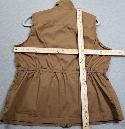 Ruby Rd. Utility Vest Women’s Medium M Brown Sleeveless Full Zip Safari Stretch - Picture 7 of 16