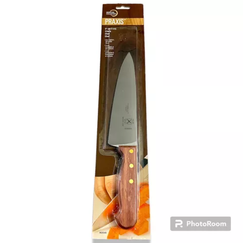 Mercer Culinary Praxis Chef Knife with Rosewood Handle, 8 Inch  (Damaged Box)