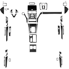 60Pcs Real Carbon Fiber Full Kits Interior Trim For Benz C-Class W204 2007-2014