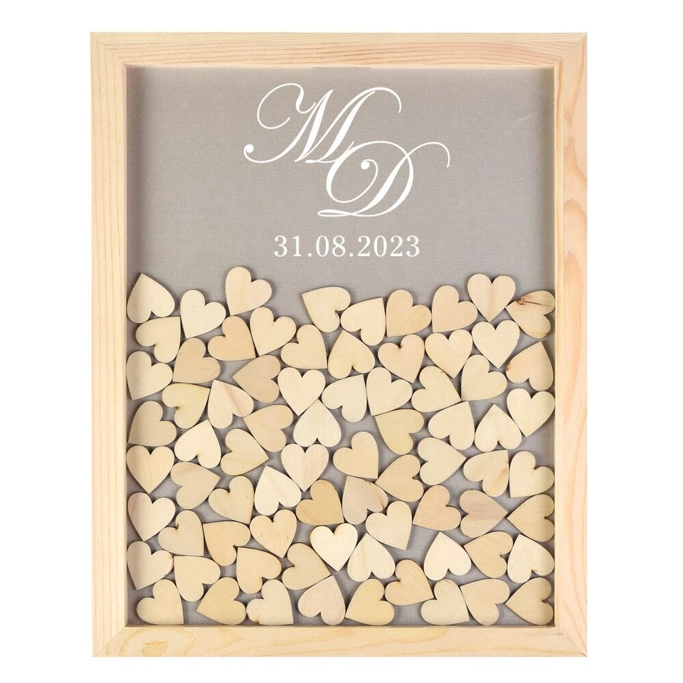 Libro de invitados de boda con tapa desplegable personalizado libro de invitados de boda caja desplegable personalizada Foto 3 de 4