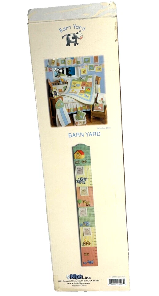 Kidsline Granero Patio Granja Animales Tabla de Crecimiento De Colección 2003 Boutique Decoración Nuevo Foto 2 de 3