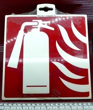 Fire Extinguisher Sign 200 mm Square Rigid Plastic Suspended Type