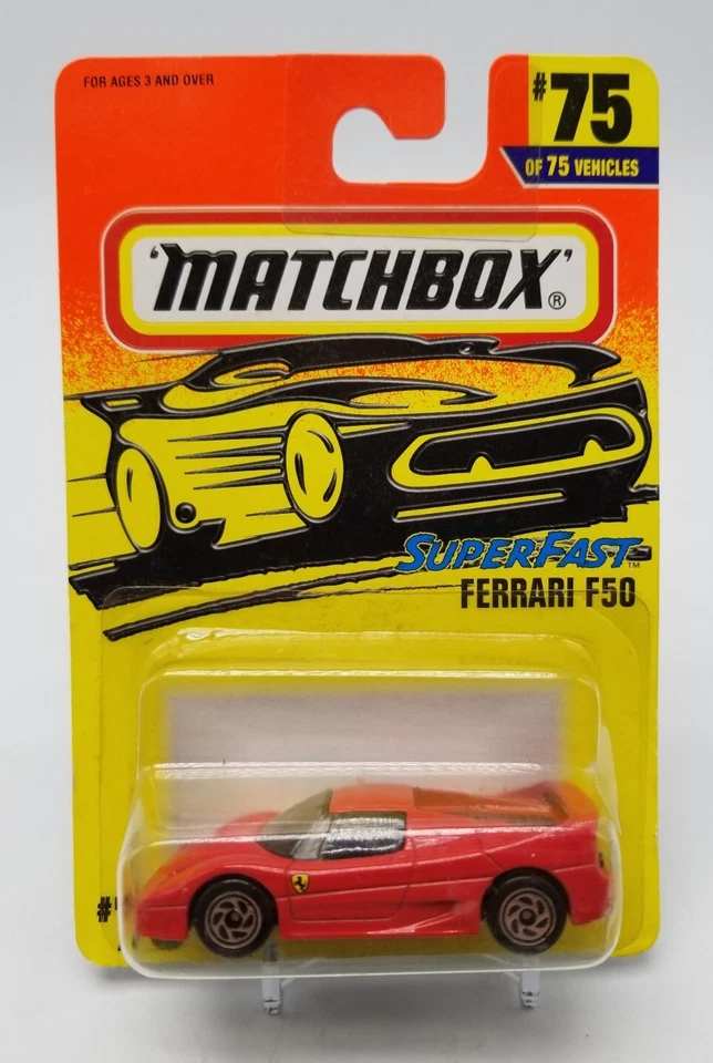 Ferrari F50 1996 Matchbox Superfast 1995 (rojo) DieCast 1/59 nuevo stock antiguo nuevo en stock Foto 2 de 4
