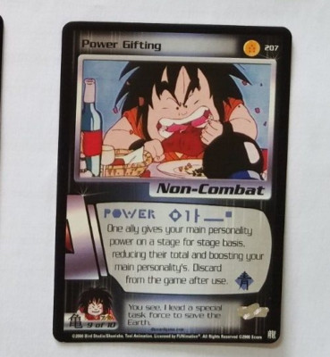 DRAGON BALL Z POWER  GIFTING   CARD # 207   SCORE 2000   5 STAR RARE CCG