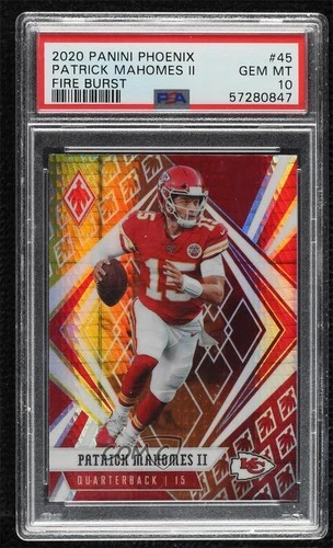 2020 Panini Phoenix Fanatics Fire Burst Patrick Mahomes II #45 PSA 10 GEM MT