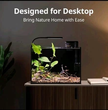 2.5 Gallon Nano Nature Aquarium Kit, Ultra-Clear Rimless Desktop Fish Tank with 