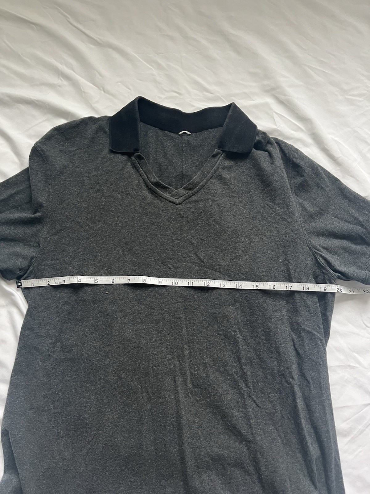 Bundle Two Kit And Ace Polo Shirts, V-Neck Size Medium Gray/Black Cream/Grey image 6
