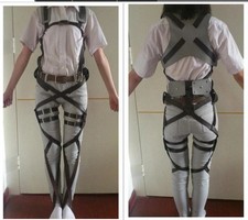 Attack on Titan Recon Corps Harness Belt Hookshot Cosplay Adjustable