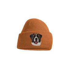 ST BERNARD DOG BEANIE HAT. UNISEX WINTER HAT. EMBROIDERED DOG BREED. GIFT BOXED