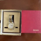Vintage Seiko Dial Day Date Two Tone Men's Wrisy Watch 7N43-9048