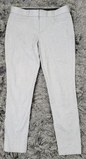 Banana Republic Pants Women 2 Gray Sloan Curvy Fit Rayon Formal Mid Rise Zip-Fly