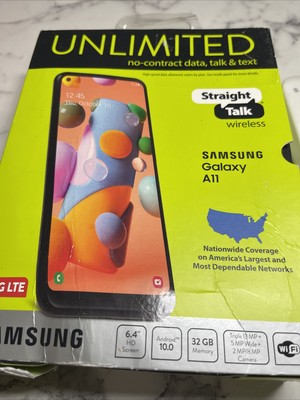 Samsung Galaxy A11 6.4'' Smartphone Straight Talk/TracFone 32GB BXA1