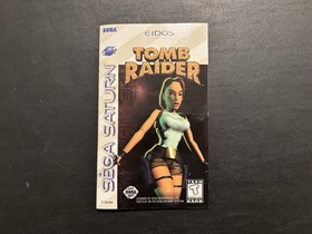 Tomb Raider (Sega Saturn, 1996) CIB Complete with Manual Tested & Works! No Reg